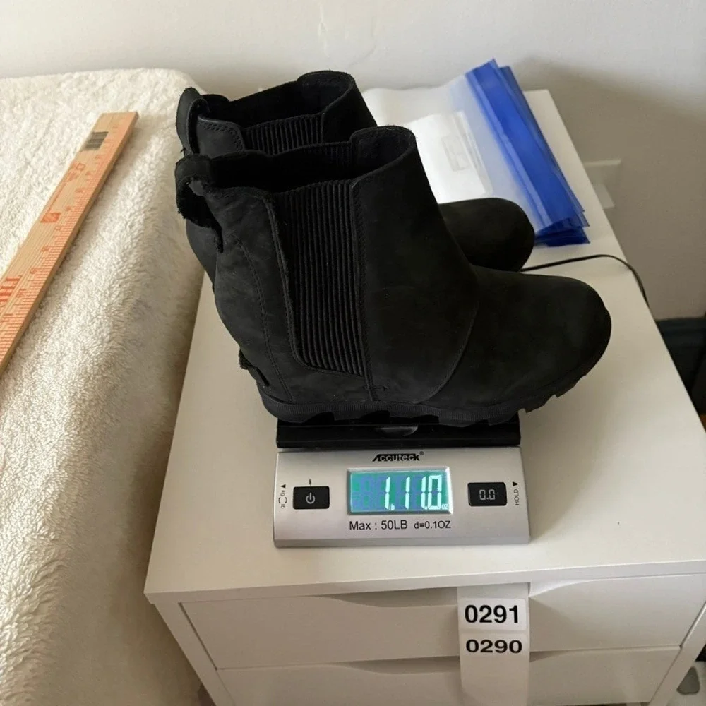 Sorel Joan Of Arctic Wedge Bootie Women's 6 Black Wedge comfortable Snow Shoe